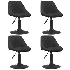 Обеденные стулья, 4 шт., черные цена и информация | Стулья для кухни и столовой | 220.lv