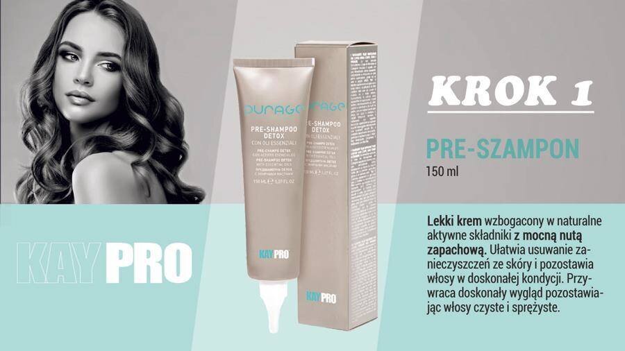 Šampūns ar ēteriskajām eļļām KayPro Purage Pre-Shampoo Detox, 150 ml cena un informācija | Šampūni | 220.lv