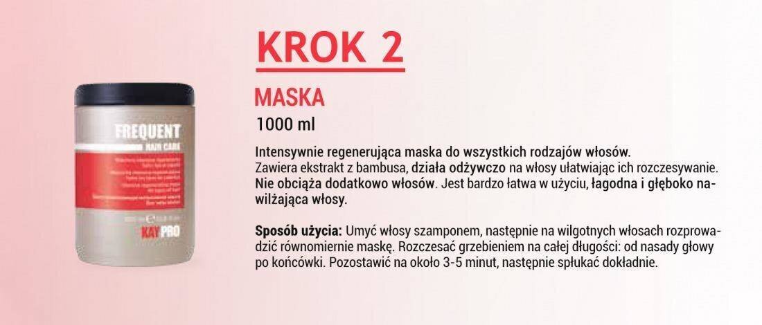 Intensīvi atjaunojoša maska visu veidu matiem KayPro, 1000 ml cena un informācija | Matu uzlabošanai | 220.lv