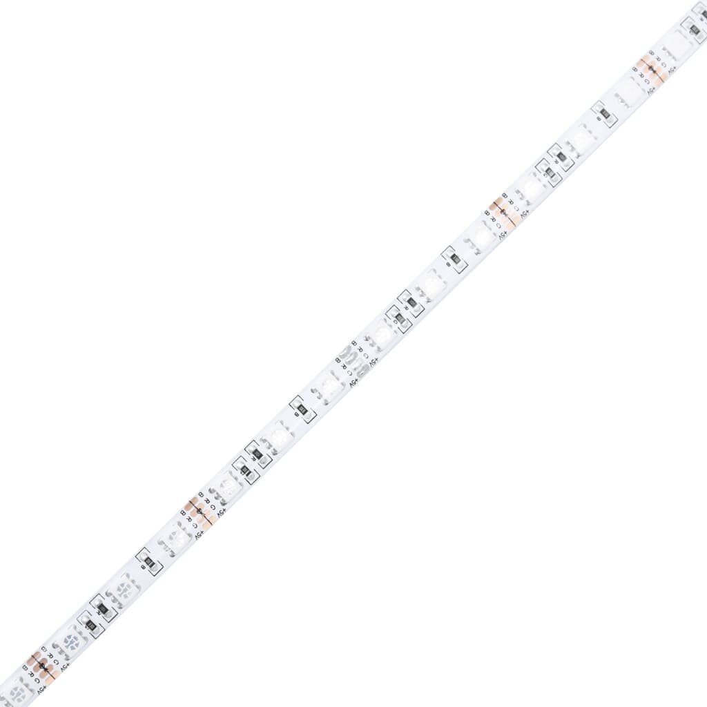 vidaXL rakstāmgalds, LED, 97x45x90 cm, inženierijas koks, melns cena un informācija | Datorgaldi, rakstāmgaldi, biroja galdi | 220.lv