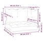 vidaXL palešu dīvānu matrači, 3 gab., audums ar lapu apdruku cena un informācija | Krēslu paliktņi | 220.lv