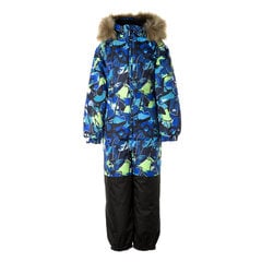 Huppa bērnu ziemas kombinezons WILLE, tumši zila raksta cena un informācija | Ziemas apģērbs bērniem | 220.lv