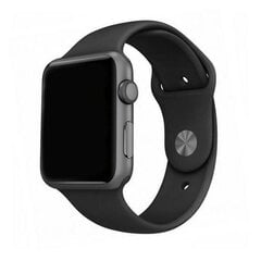 Mercury pasek Silicon Apple Watch 42|44| 45 mm czarny|black цена и информация | Аксессуары для смарт-часов и браслетов | 220.lv