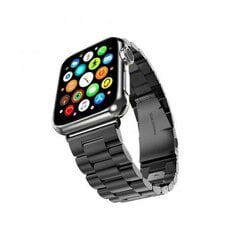 Mercury pasek Metal Apple Watch 42|44|45 mm czarny|black цена и информация | Аксессуары для смарт-часов и браслетов | 220.lv