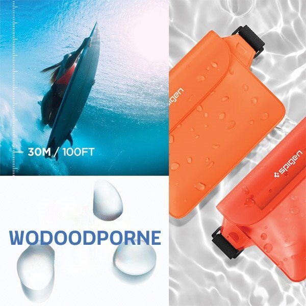 Spigen Universal Waterproof A620 Case & Waist Bag Sunset Orange AMP06021 цена и информация | Telefonu vāciņi, maciņi | 220.lv