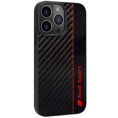 Audi Carbon Fiber Stripe iPhone 13 Pro | 13 6.1" czarny|black hardcase AUS-TPUPCIP13P-R8|D1-BK цена и информация | Чехлы для телефонов | 220.lv