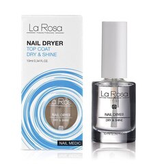 La Rosa Quick Drying Top Coat, 10 мл цена и информация | Лаки для ногтей, укрепители | 220.lv