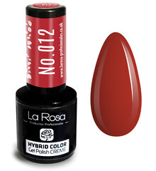 Hibrīda nagu laka La Rosa 012 Intensive Red, 9 ml cena un informācija | Nagu lakas, stiprinātāji | 220.lv