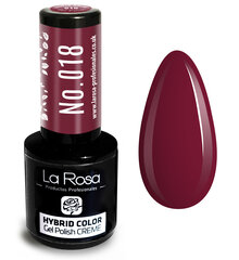 Hibrīda nagu laka La Rosa 018 Red Wine, 9 ml cena un informācija | Nagu lakas, stiprinātāji | 220.lv