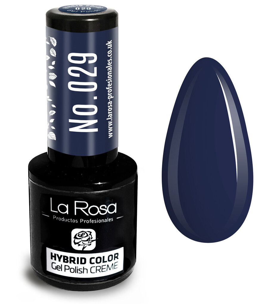 Hibrīda nagu laka La Rosa 029 Navy Blue, 9 ml цена и информация | Nagu lakas, stiprinātāji | 220.lv