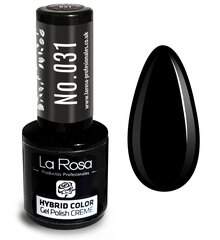 Hibrīda nagu laka La Rosa 031 Black, 9 ml cena un informācija | Nagu lakas, stiprinātāji | 220.lv