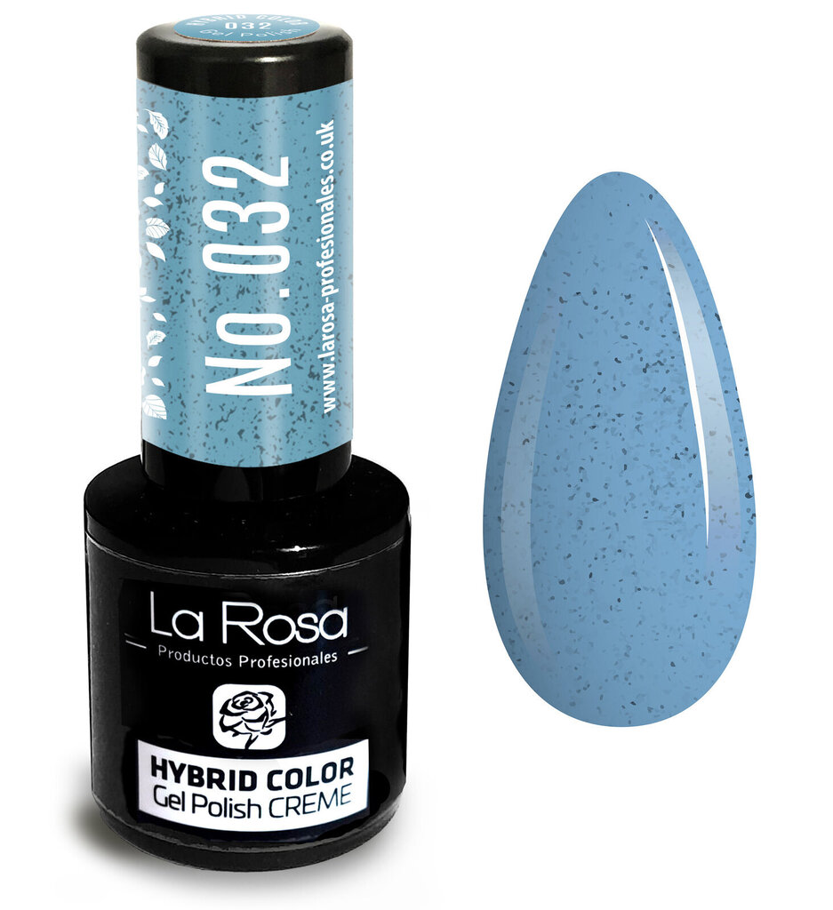 Hibrīda nagu laka La Rosa 032 Sandy Baby Blue, 9 ml cena un informācija | Nagu lakas, stiprinātāji | 220.lv