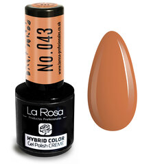 Hibrīda nagu laka La Rosa 043 Dark Beige, 9 ml cena un informācija | Nagu lakas, stiprinātāji | 220.lv