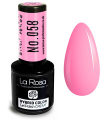 Hibrīda nagu laka La Rosa 058 Baby Pink, 9 ml cena un informācija | Nagu lakas, stiprinātāji | 220.lv