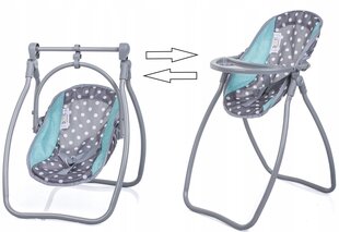 Leļļu barošanas krēsls Doris, pelēks/zils цена и информация | Игрушки для девочек | 220.lv