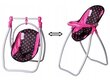Leļļu barošanas krēsls Doris, melns/rozā cena un informācija | Rotaļlietas meitenēm | 220.lv