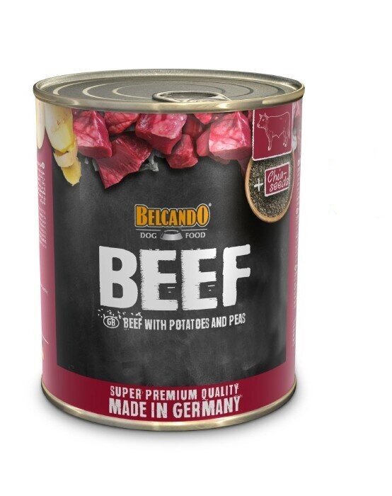 Belcando ar liellopu gaļu, kartupeļiem un zirņiem, 800 g цена и информация | Konservi suņiem | 220.lv