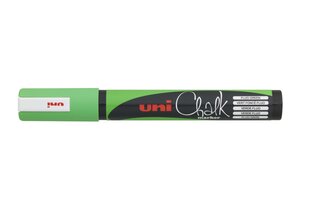 Меловой маркер UNI PWE-5M флуоресцентный зеленый цена и информация | Письменные принадлежности | 220.lv