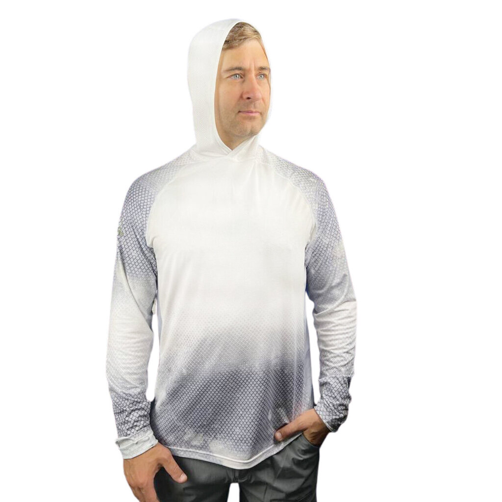 Sporta krekls ar garām piedurknēm Fishscale solar hoodie цена и информация | Sporta apģērbs vīriešiem | 220.lv