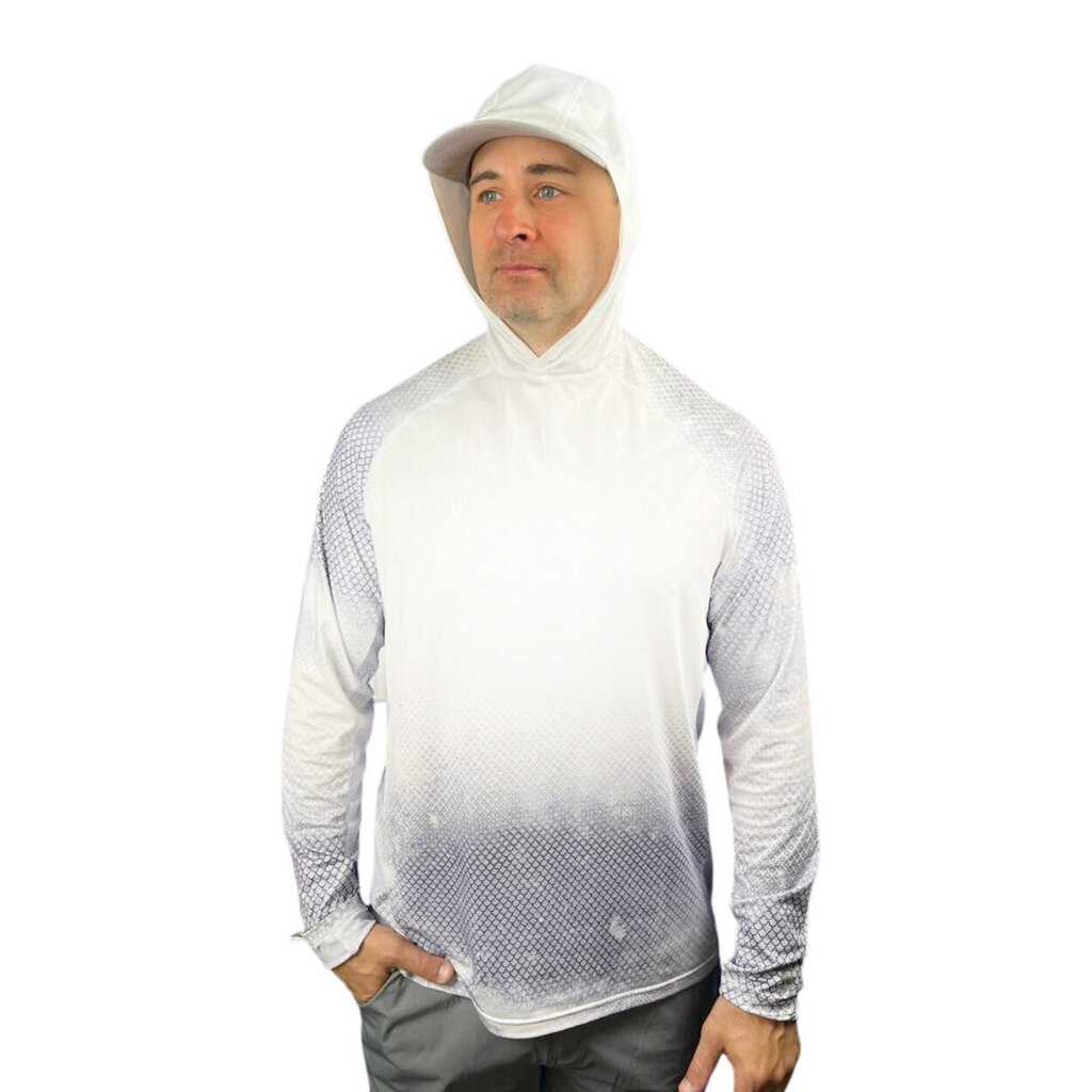 Sporta krekls ar garām piedurknēm Fishscale solar hoodie цена и информация | Sporta apģērbs vīriešiem | 220.lv