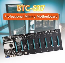 Материнская плата для майнинга BTC-S37 PNGOS, DDR3 SODIMM 8 x PCIE 16X Graph Card, VGA + HDMI цена и информация | Материнские платы | 220.lv