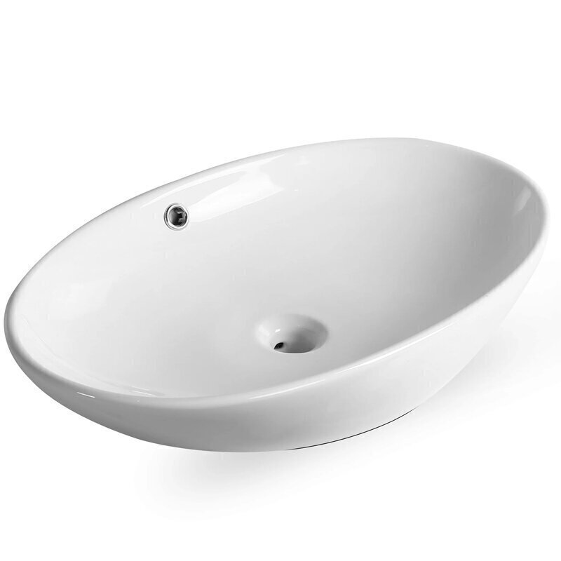 Vannas istabas skapītis ar izlietni LYFCO, balts/pelēks cena un informācija | Vannas istabas skapīši | 220.lv
