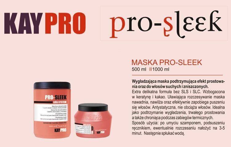Maska iztaisnotiem ķīmiski apstrādātiem matiem KayPro Disciplining Mask, 500 ml cena un informācija | Matu uzlabošanai | 220.lv