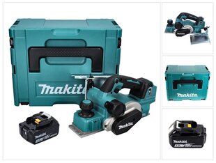 Makita DKP 181 T1J Akumulatora ēvele 82 mm 18 V Brushless + 1x Akumulators 5,0 Ah + Makpac - bez lādētāja cena un informācija | Ēveles | 220.lv