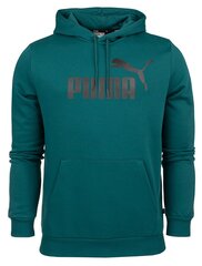 Džemperis vīriešiem Puma ESS Big Logo Hoodie FL (s) Evening 586687 20, zaļš cena un informācija | Vīriešu jakas | 220.lv