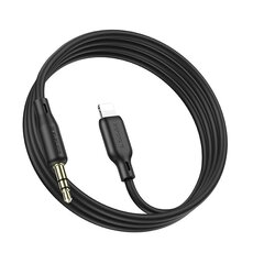 Borofone Cable BL18 - jack 3,5mm to Lightning - 1 metr black цена и информация | Кабели для телефонов | 220.lv