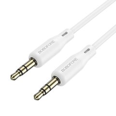 Borofone Cable BL18 - jack 3,5mm to jack 3,5mm - 1 metr white цена и информация | Кабели для телефонов | 220.lv