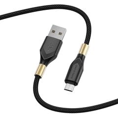 Borofone Cable BX92 Advantage - USB to Micro USB - 2,4A 1 metre black цена и информация | Кабели для телефонов | 220.lv