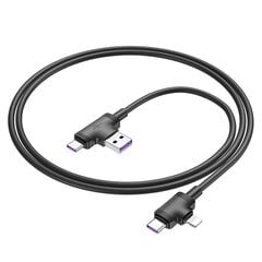 Borofone kabelis BX73 4 in 1 - USB + Type C to Type C + Lightning - 5A 1 m cena un informācija | Savienotājkabeļi | 220.lv