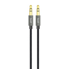 AUX kabelis mini jack 3.5mm to mini jack 3.5mm Budi, 1.2m (melns) cena un informācija | Savienotājkabeļi | 220.lv