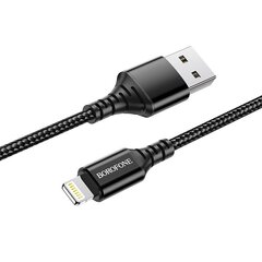 Borofone Cable BX54 Ultra Bright - USB to Lightning - 2,4A 1 metre black цена и информация | Кабели для телефонов | 220.lv