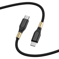 Borofone Cable BX92 Advantage - Type C to Type C - 60W 3A 1 metre black цена и информация | Кабели для телефонов | 220.lv