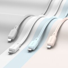 Borofone Cable BX94 Crystal color - USB to Lightning - 2,4A 1 metre white цена и информация | Кабели для телефонов | 220.lv