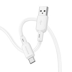 Borofone Cable BX94 Crystal color - USB to Typ C - 3A 1 metre white цена и информация | Кабели для телефонов | 220.lv
