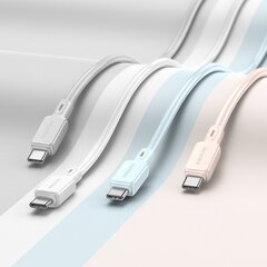 Borofone Cable BX94 Crystal color - USB to Typ C - 3A 1 metre white цена и информация | Кабели для телефонов | 220.lv