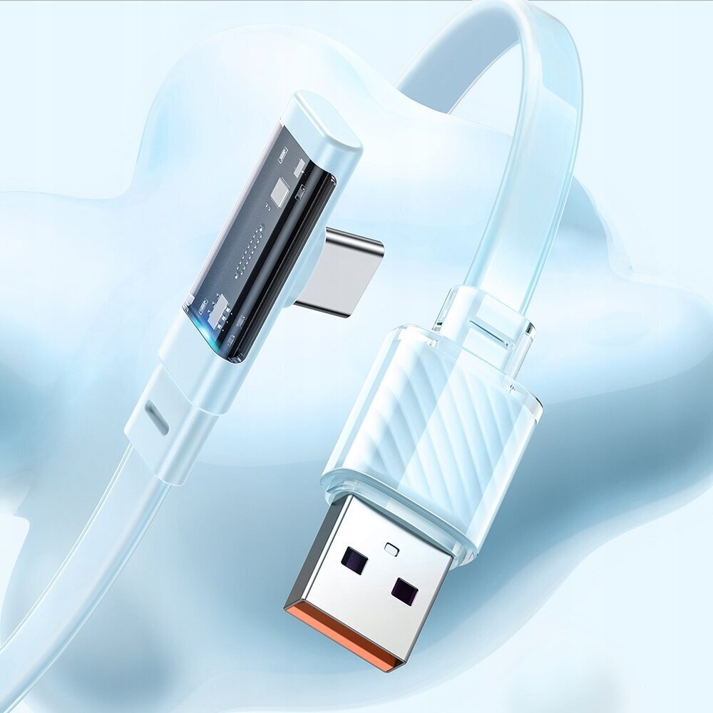 USB-C kabelis, Stūra, Jaudīgs, Ļoti ātrs, Mcdodo, 100 W, 1,2 m, zils цена и информация | Savienotājkabeļi | 220.lv