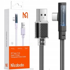 USB-C kabelis, Stūra, Jaudīgs, Ļoti ātrs, Mcdodo, 100 W, 1,2 m, melns cena un informācija | Savienotājkabeļi | 220.lv