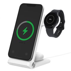 Nillkin PowerTrio 3in1 Wireless Charger MagSafe for Samsung Watch White cena un informācija | Lādētāji un adapteri | 220.lv