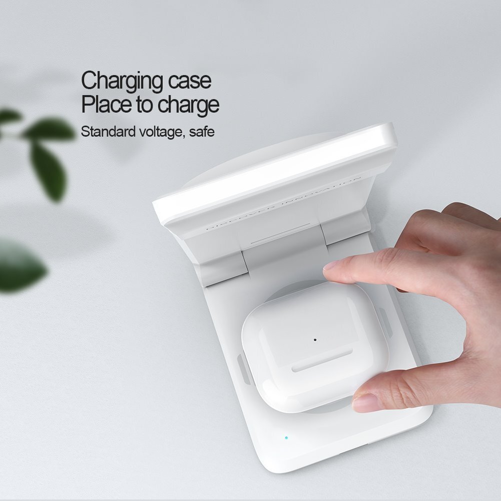 Nillkin PowerTrio 3in1 Wireless Charger MagSafe for Samsung Watch White cena un informācija | Lādētāji un adapteri | 220.lv