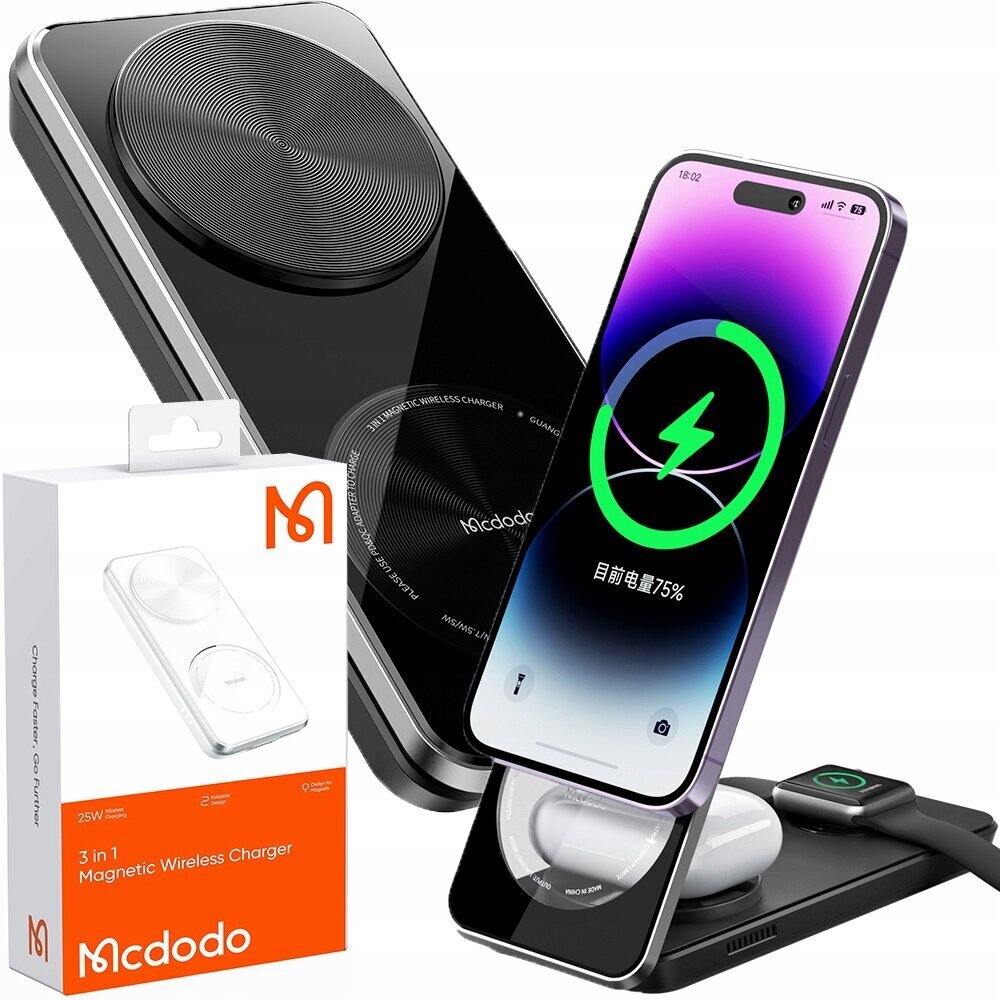 Беспроводная зарядка MCDODO 3IN1 QI ДОК-СТАНЦИЯ IPHONE AIRPODS ЧАСЫ цена |  220.lv