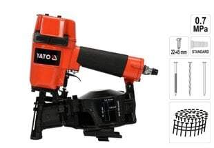 Pneimatiskais naglotājs Yato 22-45mm cena un informācija | Rokas instrumenti | 220.lv