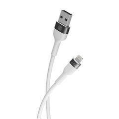 Forever Flexible cable USB - Lightning 1,0 m 2.4A white цена и информация | Кабели для телефонов | 220.lv