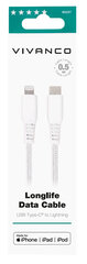 Vivanco кабель USB-C - Lightning 0.5 м, белый (62227) цена и информация | Кабели для телефонов | 220.lv