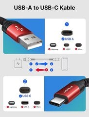 JSAUX USB C CABLE [2 части 2M], USB Type C Загрузка кабеля Cable, совместимая с Samsung Galaxy S21 S20 S10 S10 S10 S1S S8 Plus, 20 10 9 8, A3 A5, LG G5 G6 V20, Huawei P30 P20 P10 P10 P10 P10, A3 A5, LG G5 V20, Huawei P30 P20 P10 P10, A3 A5, LG G5 V20, Huawei P30 P20 P10 и т. Д. цена и информация | Кабели для телефонов | 220.lv