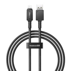 Кабель для быстрой зарядки Baseus USB/Lightning 2.4 А, 1 м (черный) цена и информация | Кабели для телефонов | 220.lv