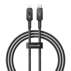 Кабель для быстрой зарядки Baseus USB-C/Lightning 20 Вт, 1 м (черный) цена и информация | Кабели для телефонов | 220.lv